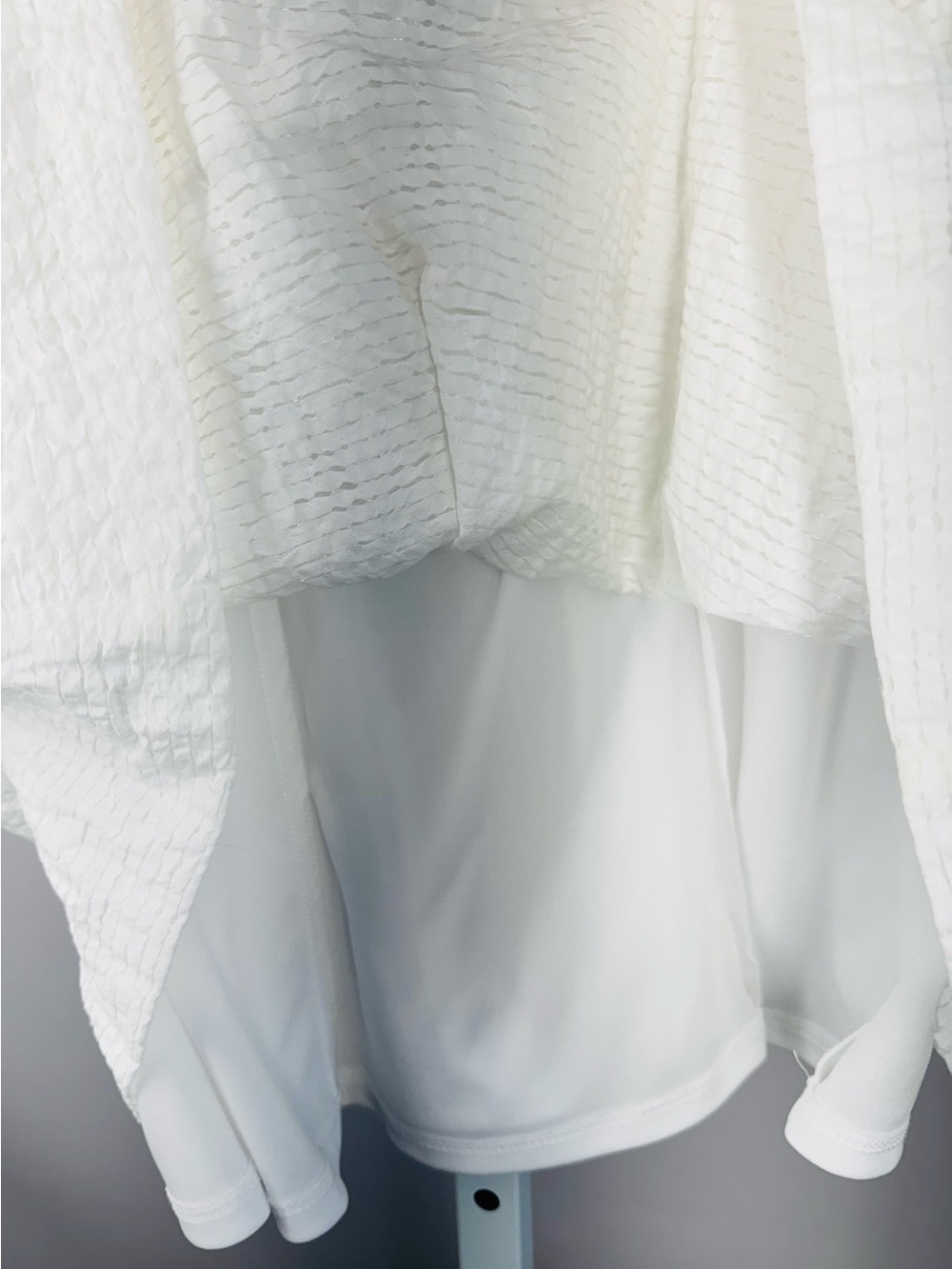 Nine West White Textured Sleeveless Fit & Flare Dress Lined Size 10 - Picture 7 of 15
